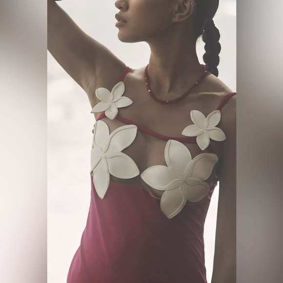 Bahia Maria x Anthropologie Plumeria Mini Dress Size L New With Tags - Picture 2 of 3